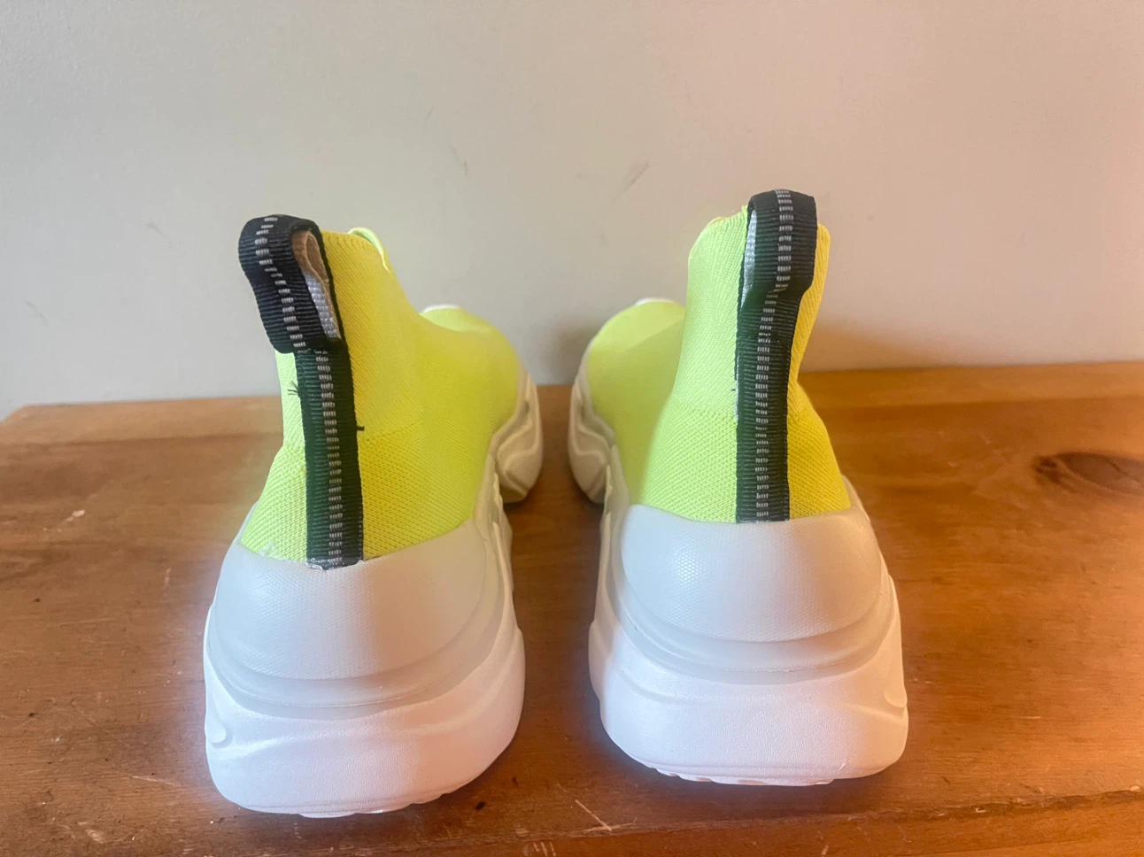 ZARA Neon Yellow Knit Sock Sneakers - photo 3
