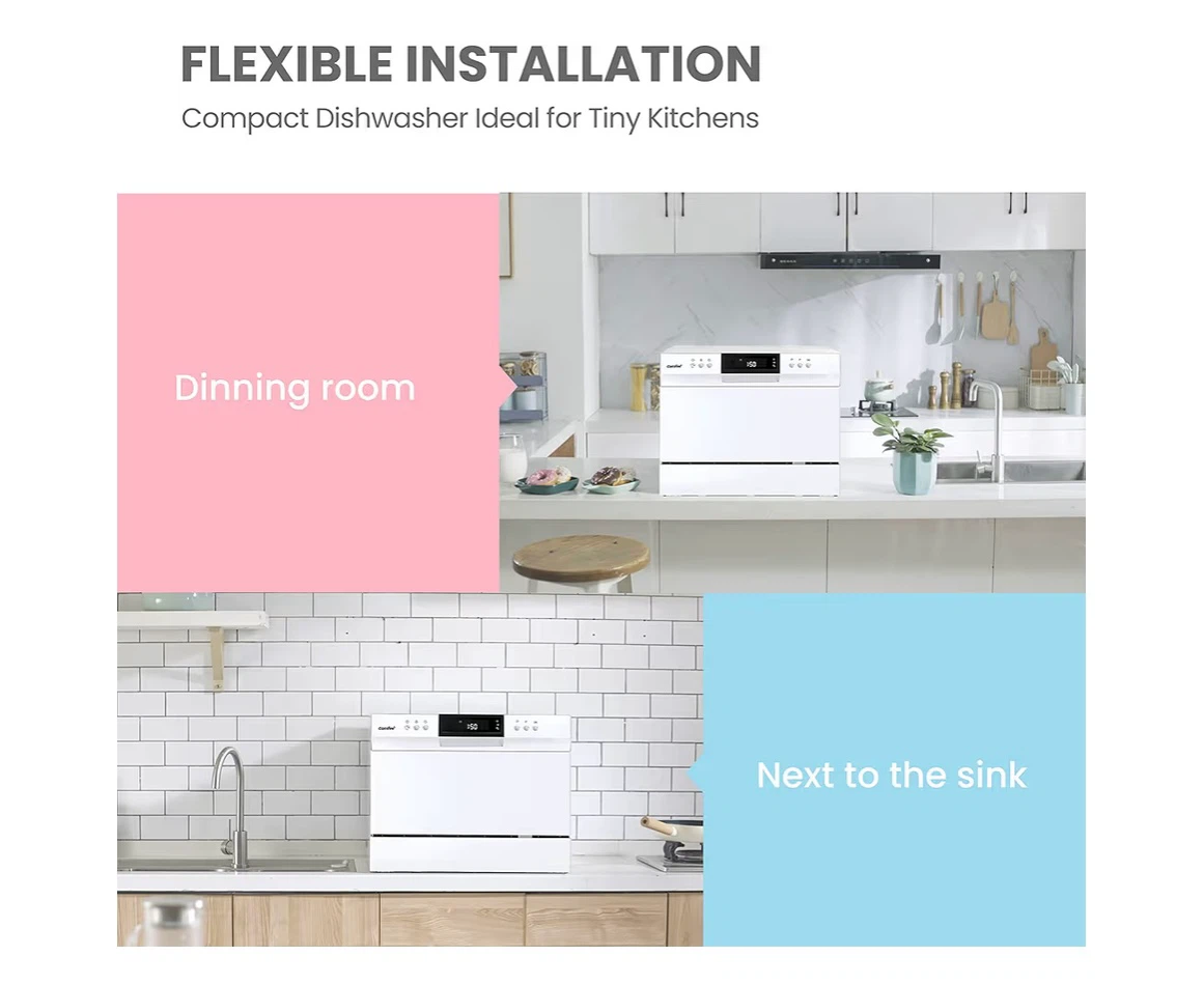 Comfee 6 Place Settings Countertop Dishwasher - White - photo 3