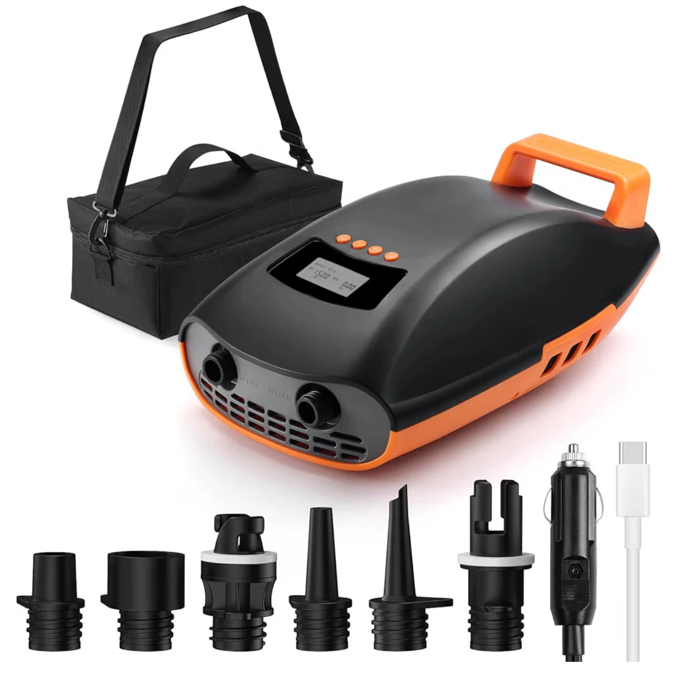 Electric SUP Pump with Battery & Car Adapter