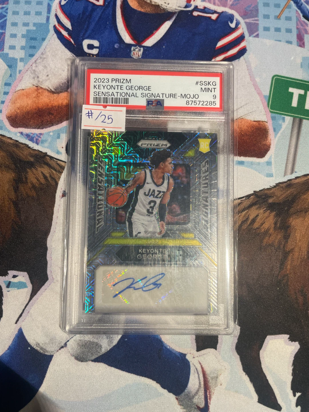 2023 PaniniPrizm KeyonteGeorge SensationalSignatures-Mojo/25PSA9