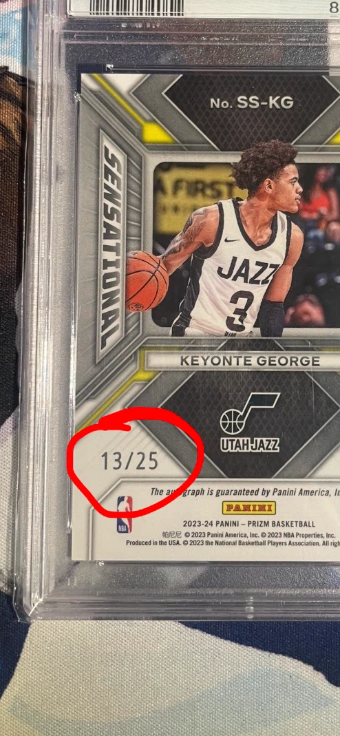 2023 PaniniPrizm KeyonteGeorge SensationalSignatures-Mojo/25PSA9 - photo 3