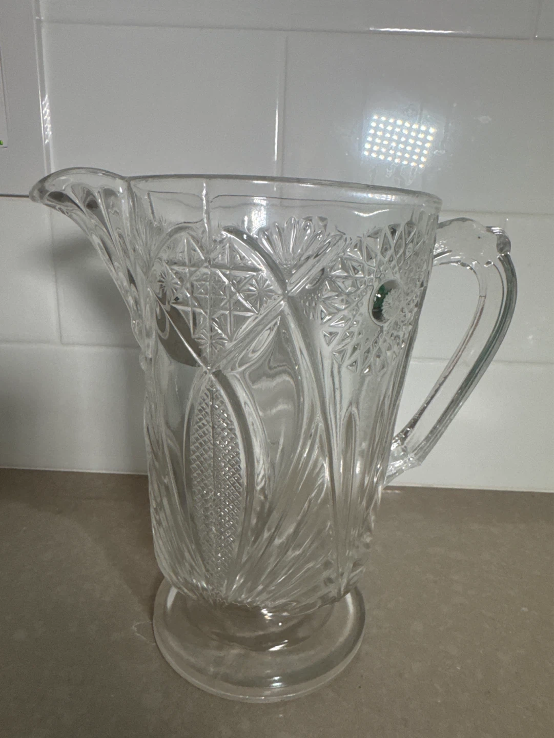 Vintage Crystal Pitcher and Glasses Set - photo 3