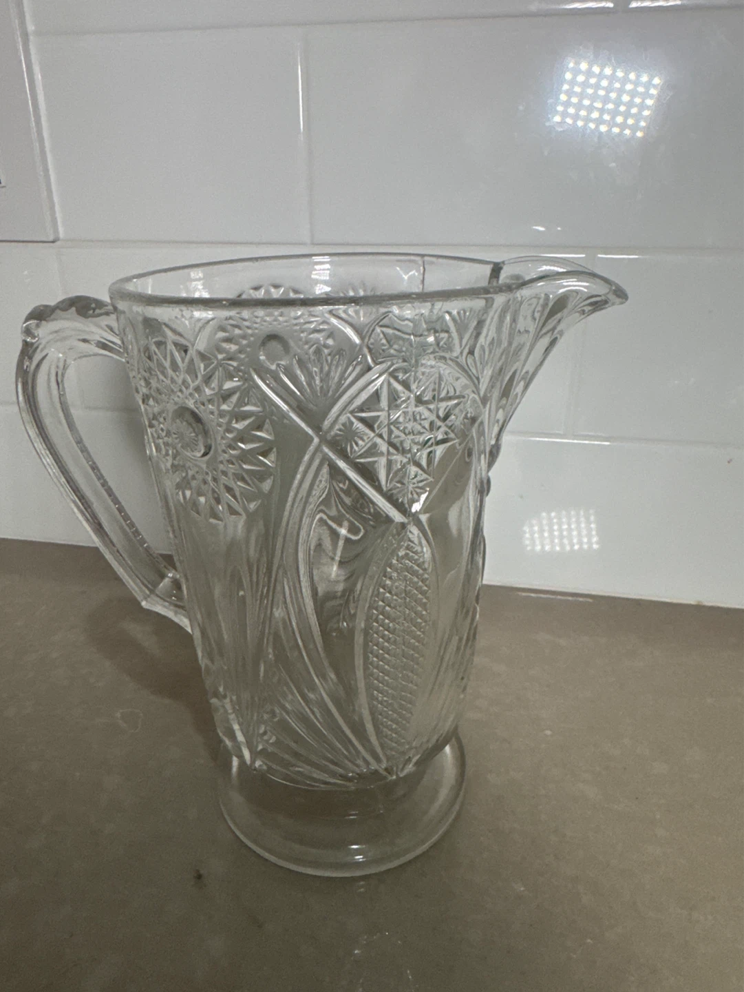 Vintage Crystal Pitcher and Glasses Set - photo 4