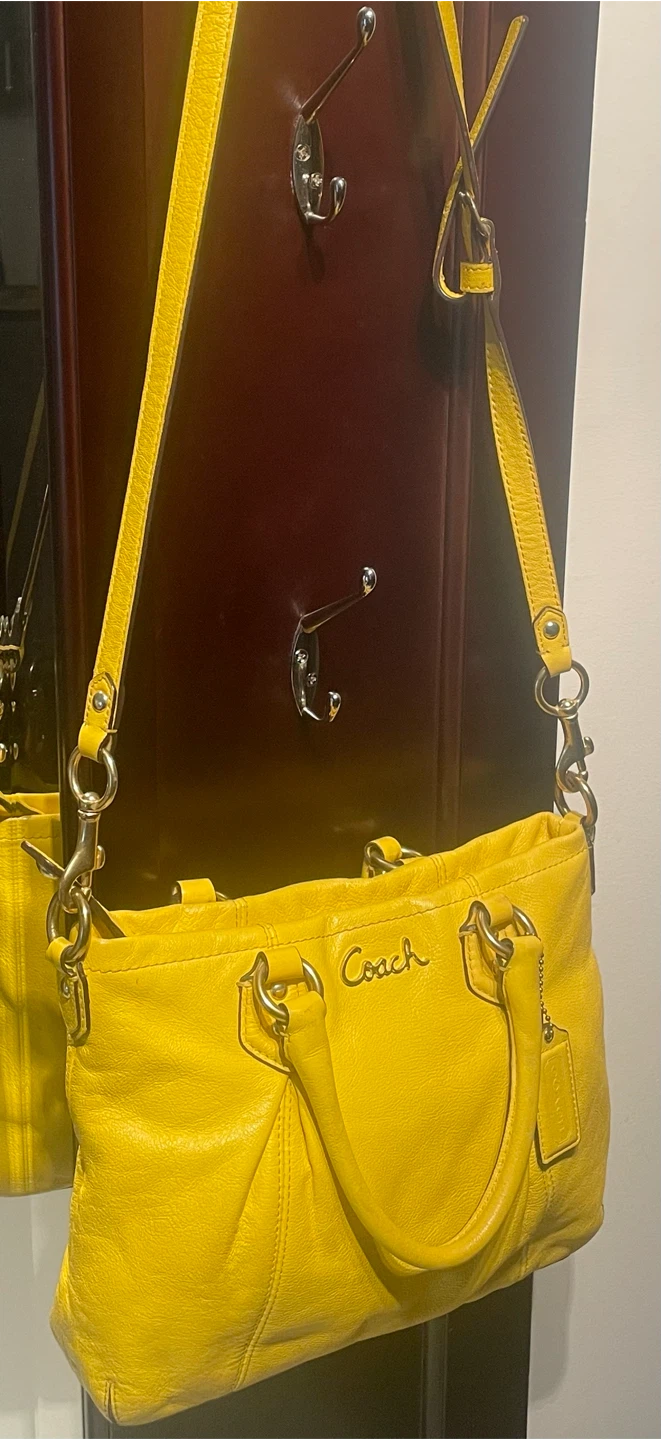 NWOT Coach Yellow Leather Purse