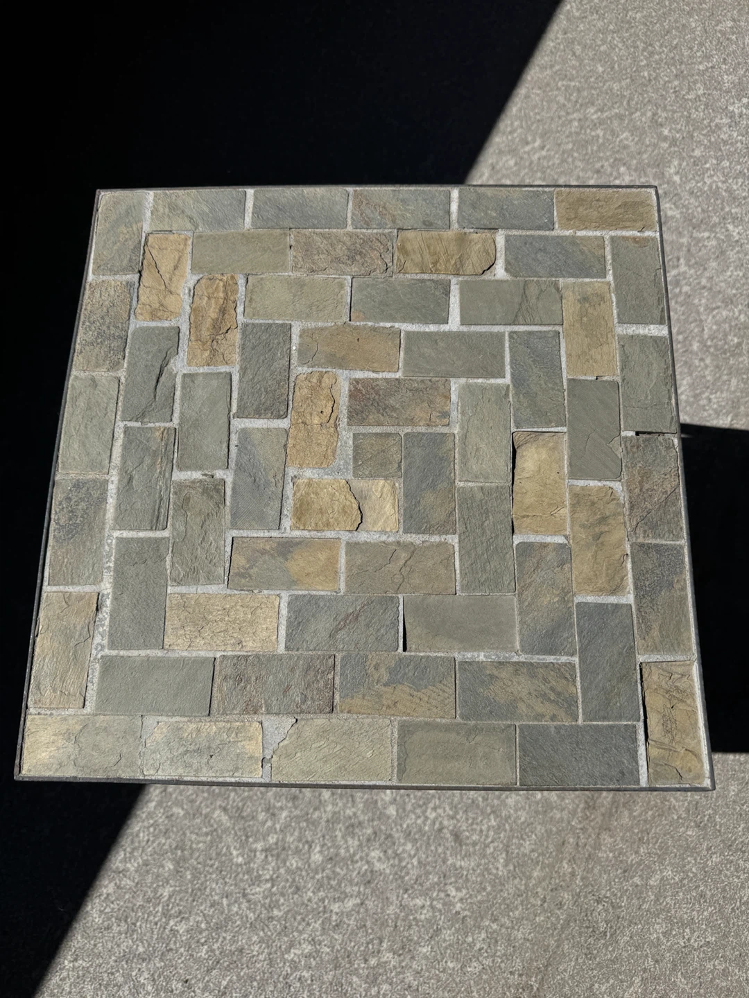 Mosaic Tile Top Side Table
