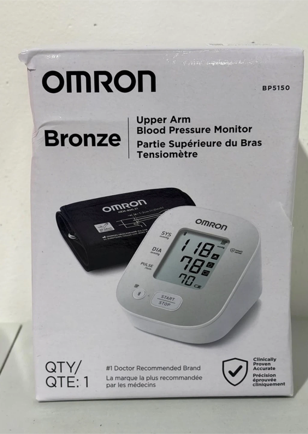 NEW OMRON Bronze Wireless Blood Pressure Monitor (Bluetooth)