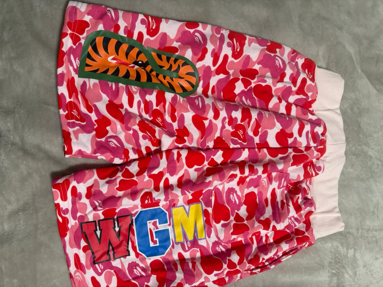 A Bathing Ape Pink Camo Shark Shorts - photo 2