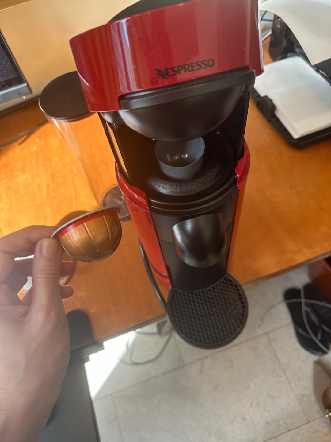 Nespresso Essenza Mini Red Coffee Machine - photo 2