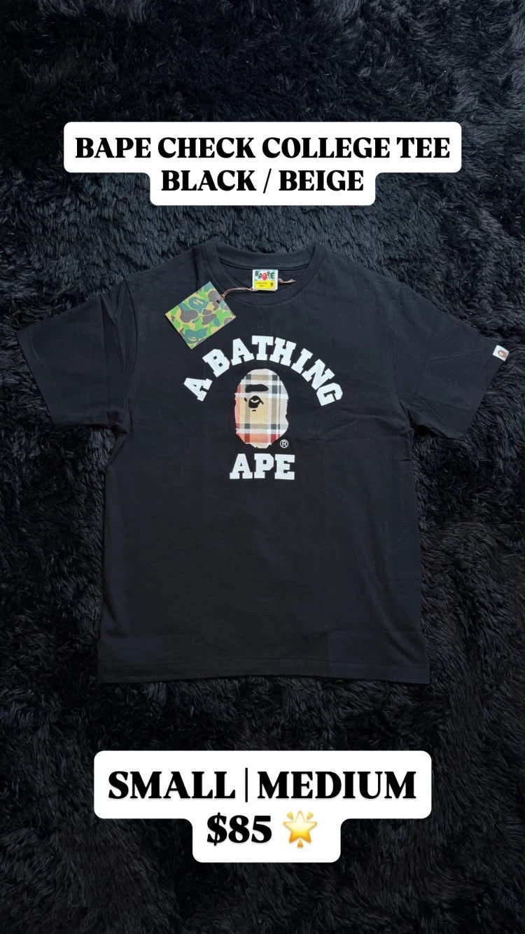 BAPE ABC Camo College Tee - Black/Blue - Small/Medium