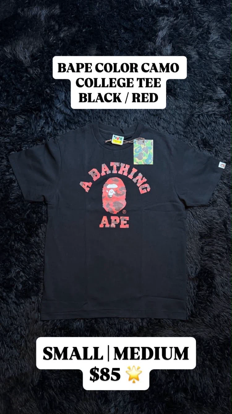 BAPE ABC Camo College Tee - Black/Blue - Small/Medium - photo 3