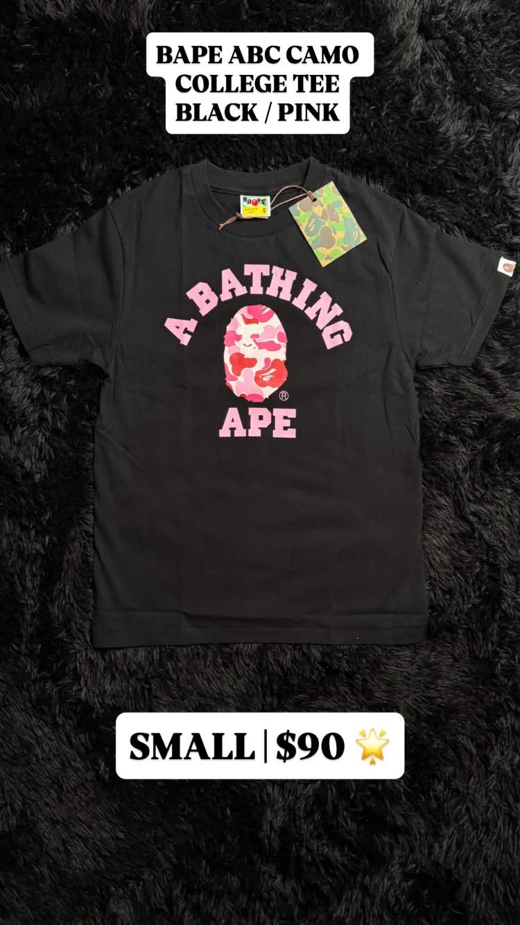 BAPE ABC Camo College Tee - Black/Blue - Small/Medium - photo 4