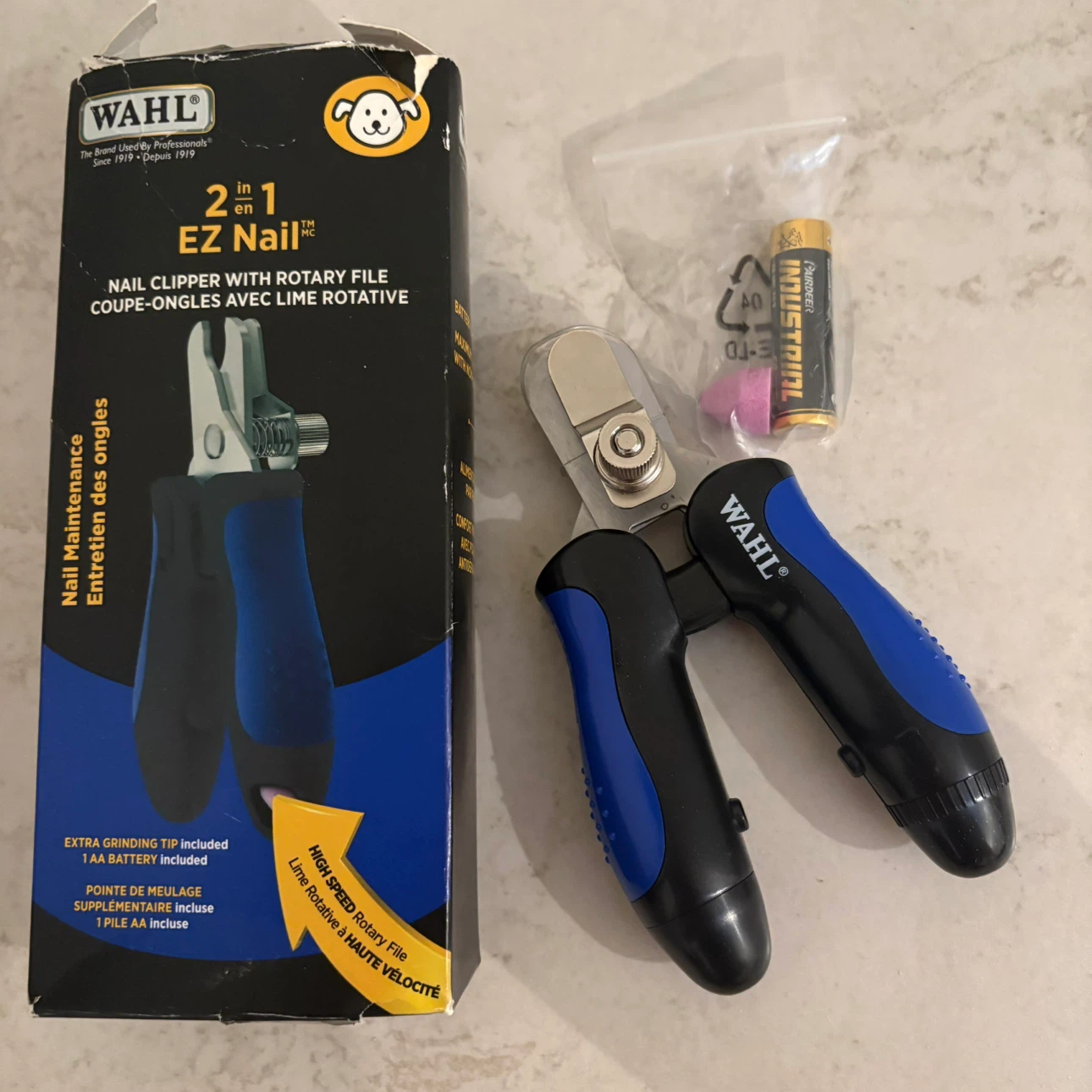 Wahl 2-in-1 EZ nail trimmer clipper pet dog grooming
