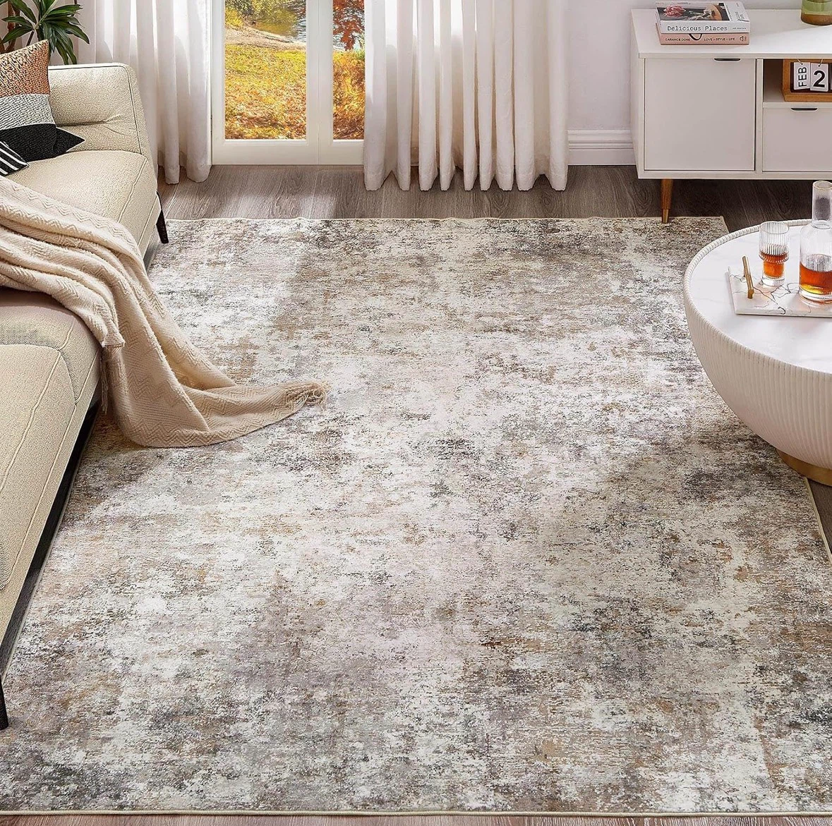 Brown Grey Area Rug - 8' x 11'ft - photo 4