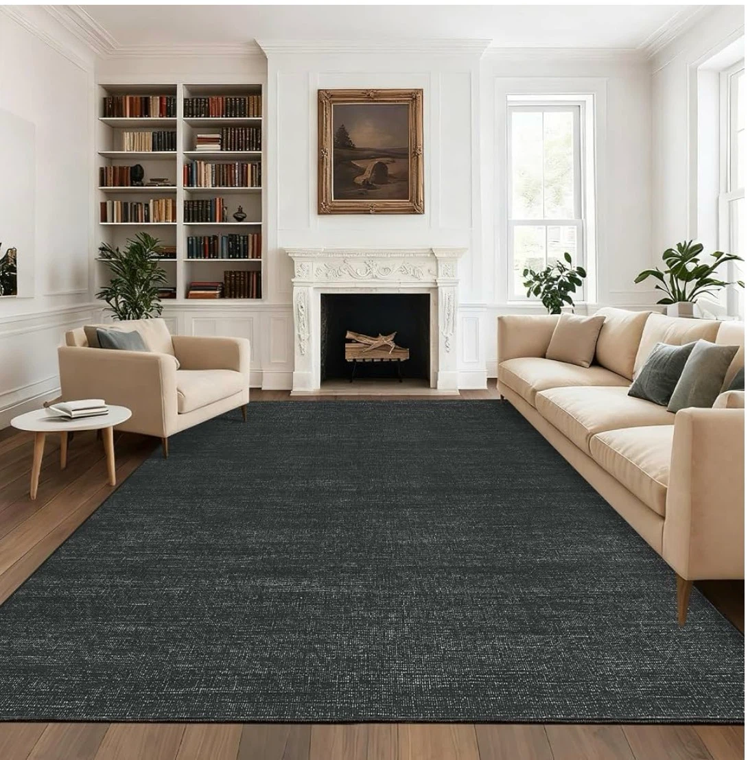 Foldable Area Rug - Dark Grey /black 9x12 ft - photo 2