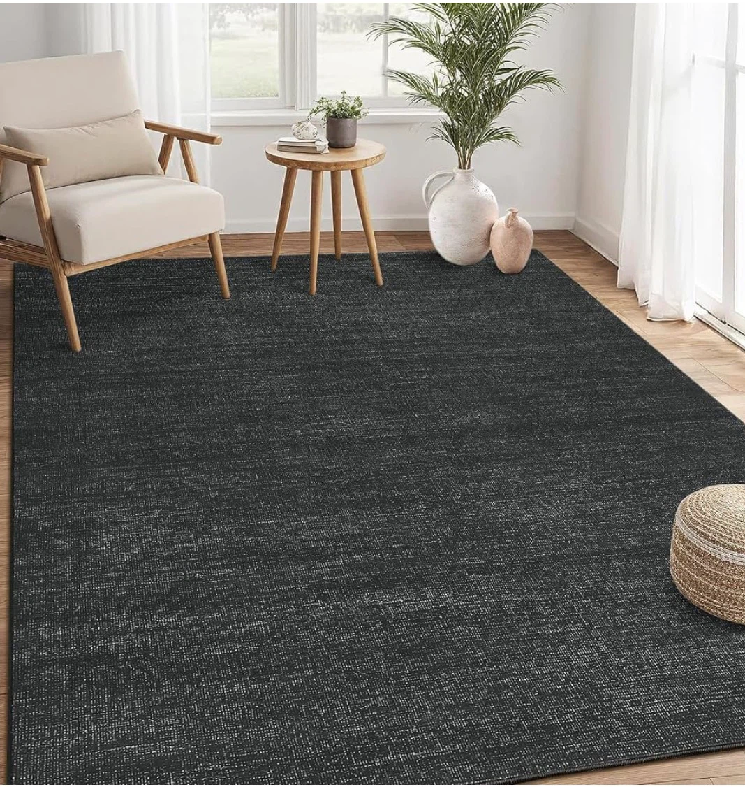 Foldable Area Rug - Dark Grey /black 9x12 ft - photo 5
