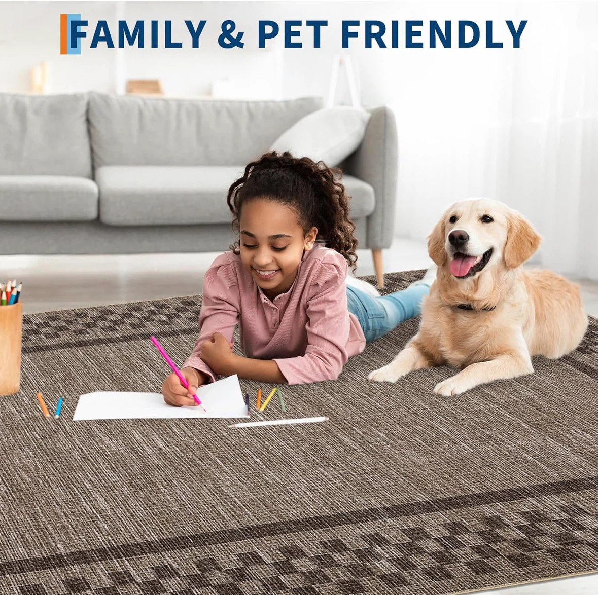 Machine Washable Area Rug 8x10 ft - photo 3