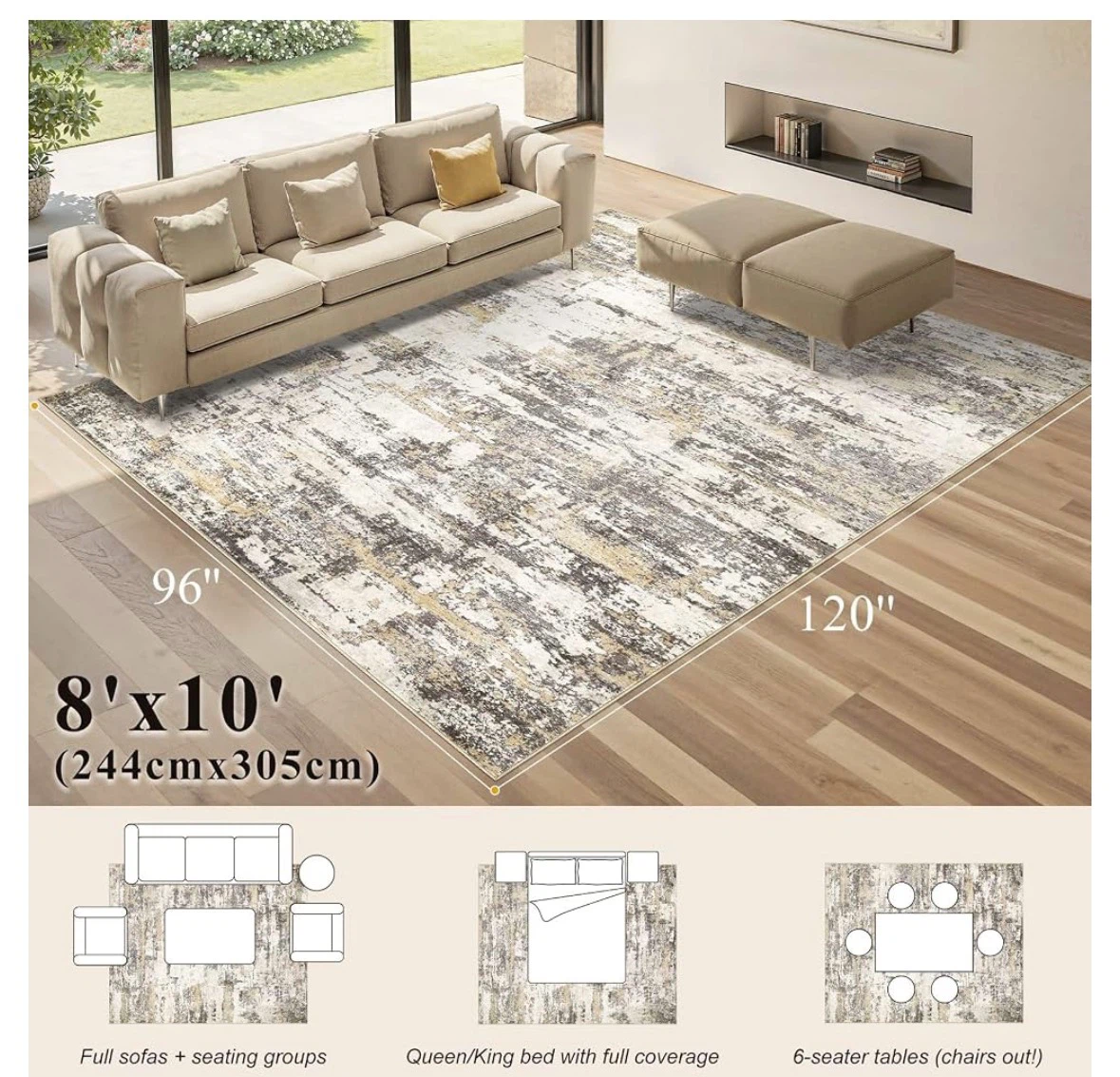 8'x10' Area Rug - Soft & Easy Clean - photo 2