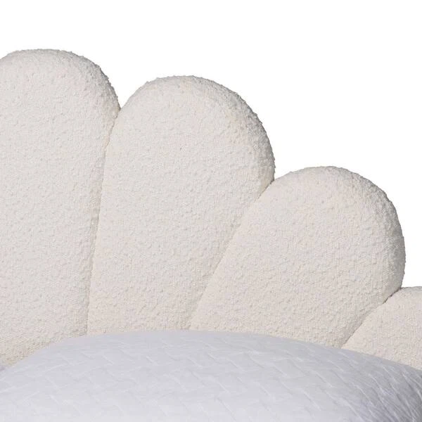 New Queen Size Ultra Soft Cream Upholstered Platform Bed - photo 3