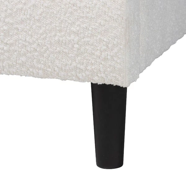 New Queen Size Ultra Soft Cream Upholstered Platform Bed - photo 4