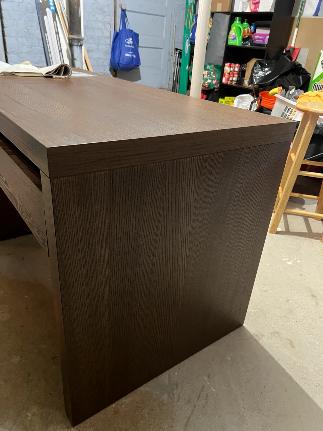Dark Wood Desk with Drawers - photo 4