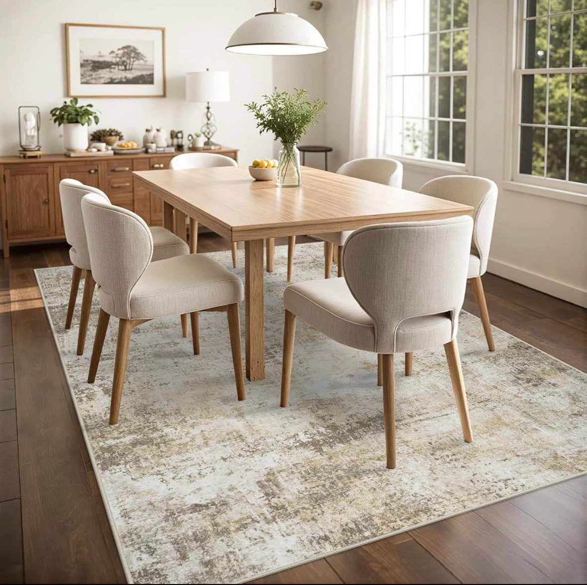 Distressed Abstract Area Rug 10x14 ft - photo 4