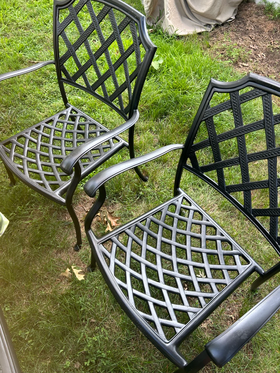 Square Outdoor cast iron Dining Table with 8 Chairs - photo 5