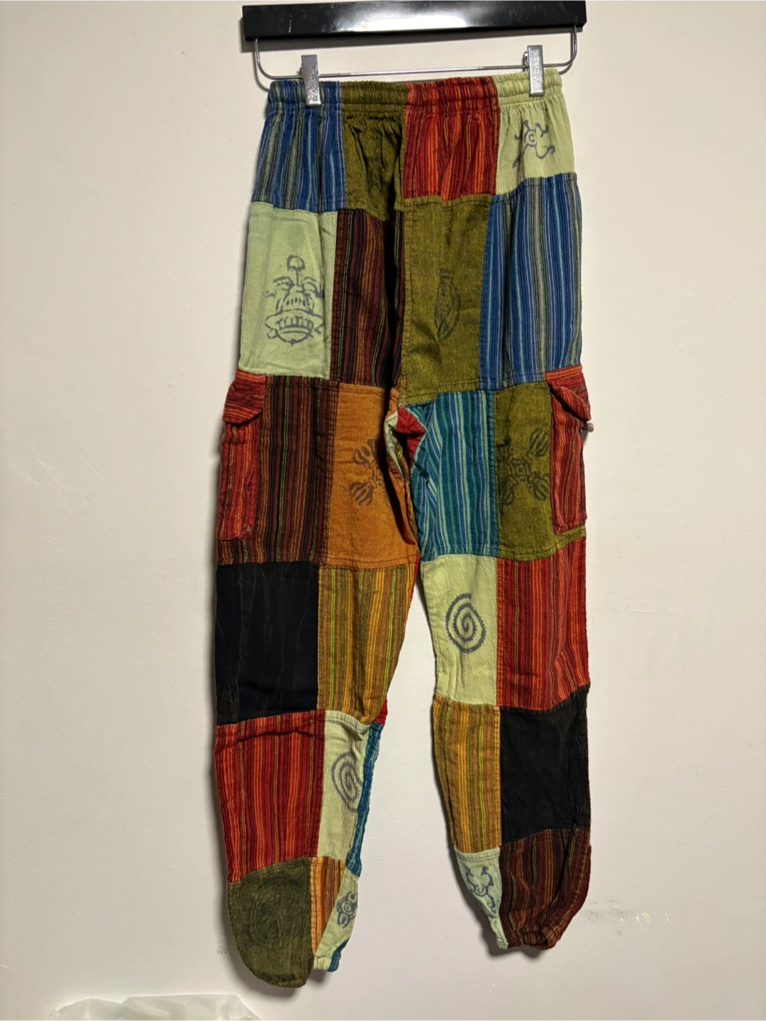 Rave Festival Bohemian Patchwork Cargo Jogger Pants Wook - photo 2