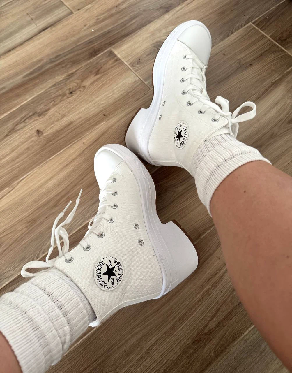 New White Heeled Boots