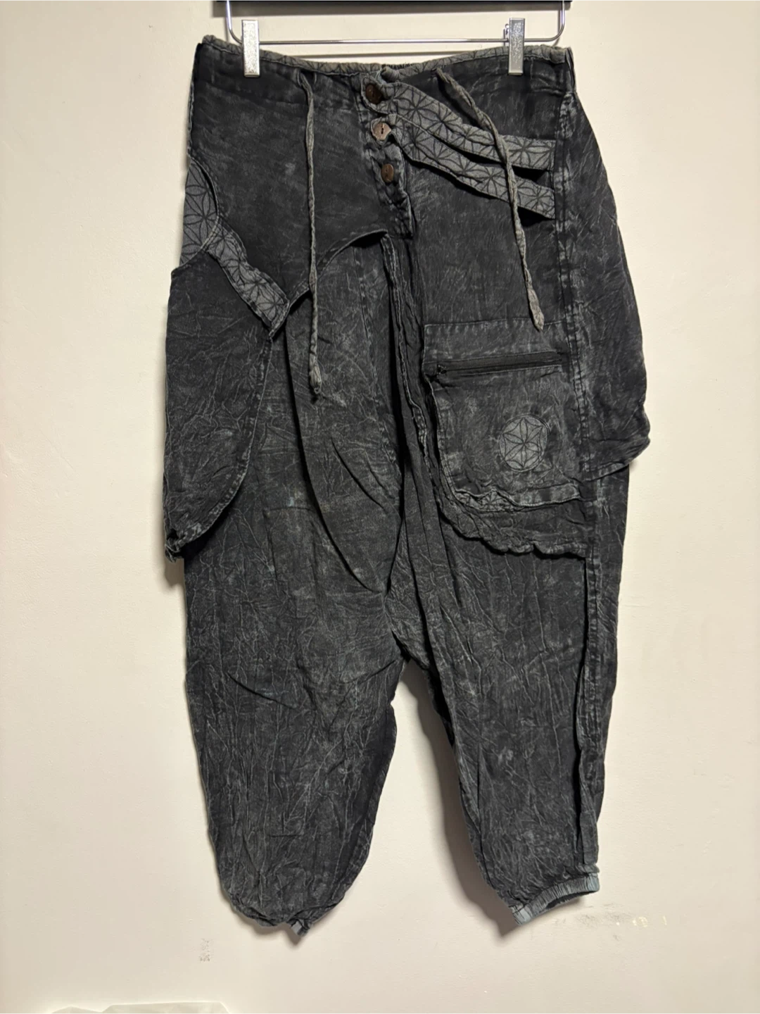 Grey Harem Bohemian Festival Rave Wook Pants
