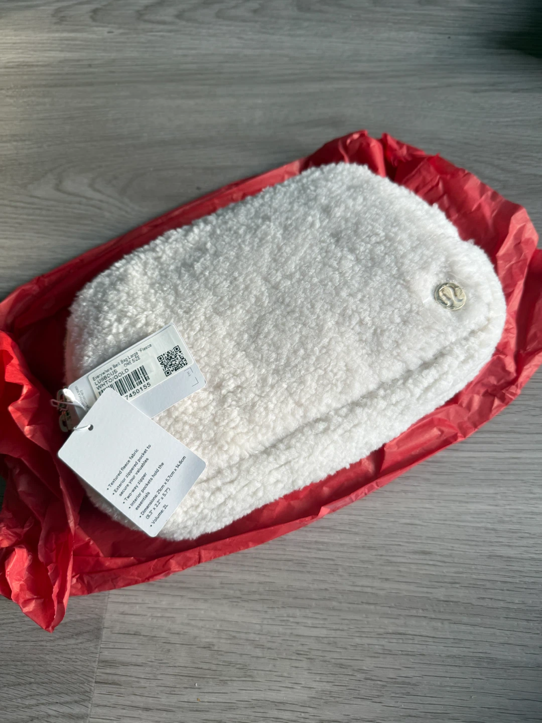 Lululemon Everywhere Belt Bag Large Fleece White Gold
