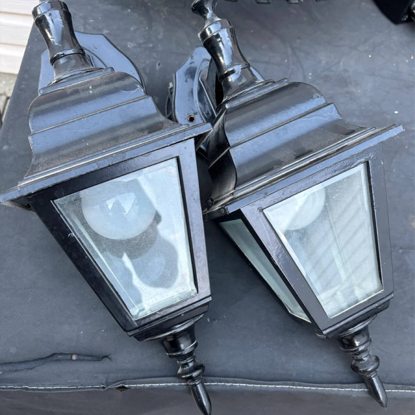 Black Outdoor Wall Sconces (Set of 2)