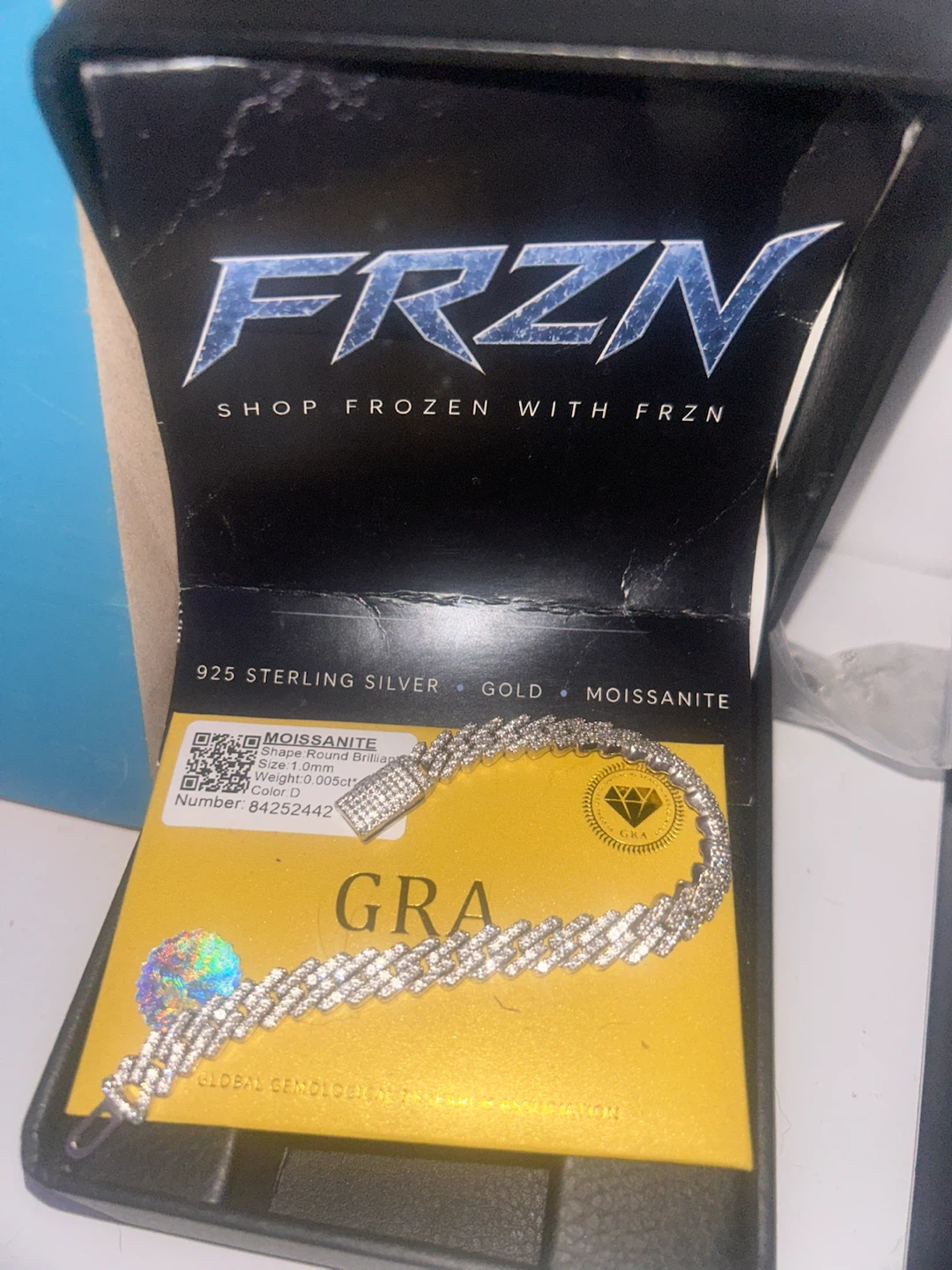 FRZN Moissanite 925 10mm Cuban Bracelet
