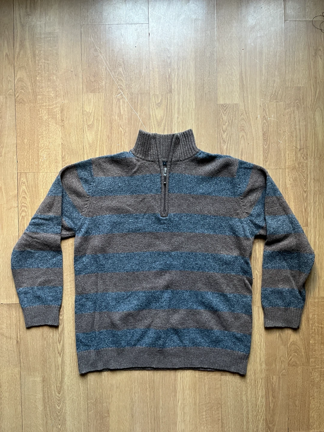 Striped quarter-zip wool sweater - Men’s large