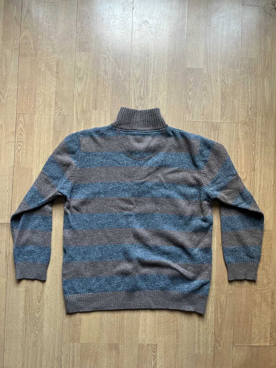 Striped quarter-zip wool sweater - Men’s large - photo 2