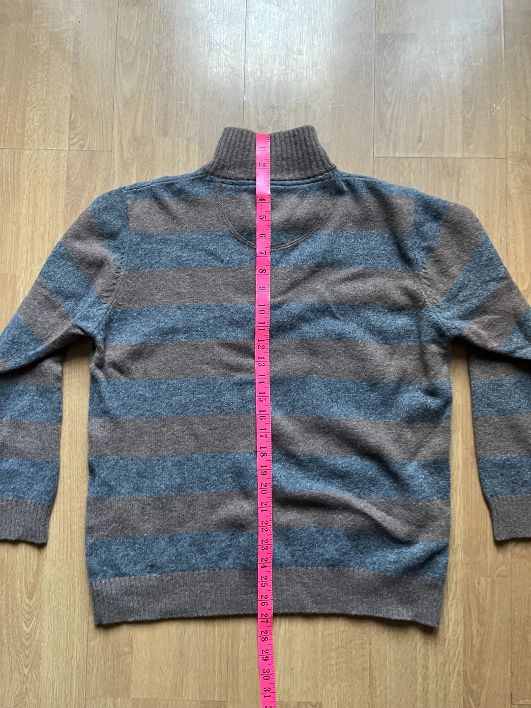 Striped quarter-zip wool sweater - Men’s large - photo 5