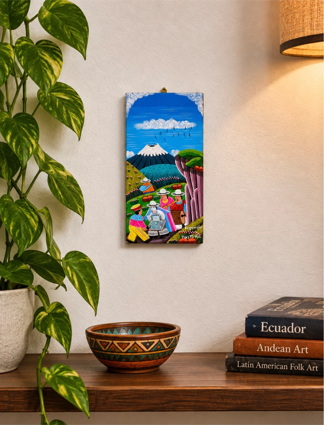 Segundo Pastuña Ecuador Tigua Folk Art Painting