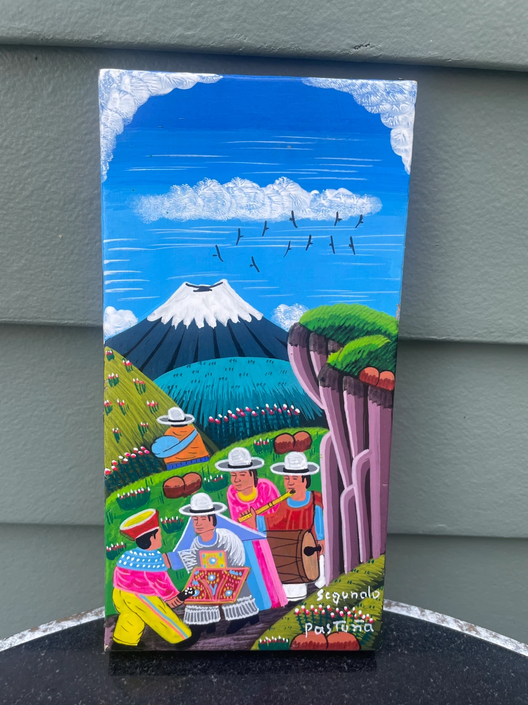 Segundo Pastuña Ecuador Tigua Folk Art Painting - photo 2