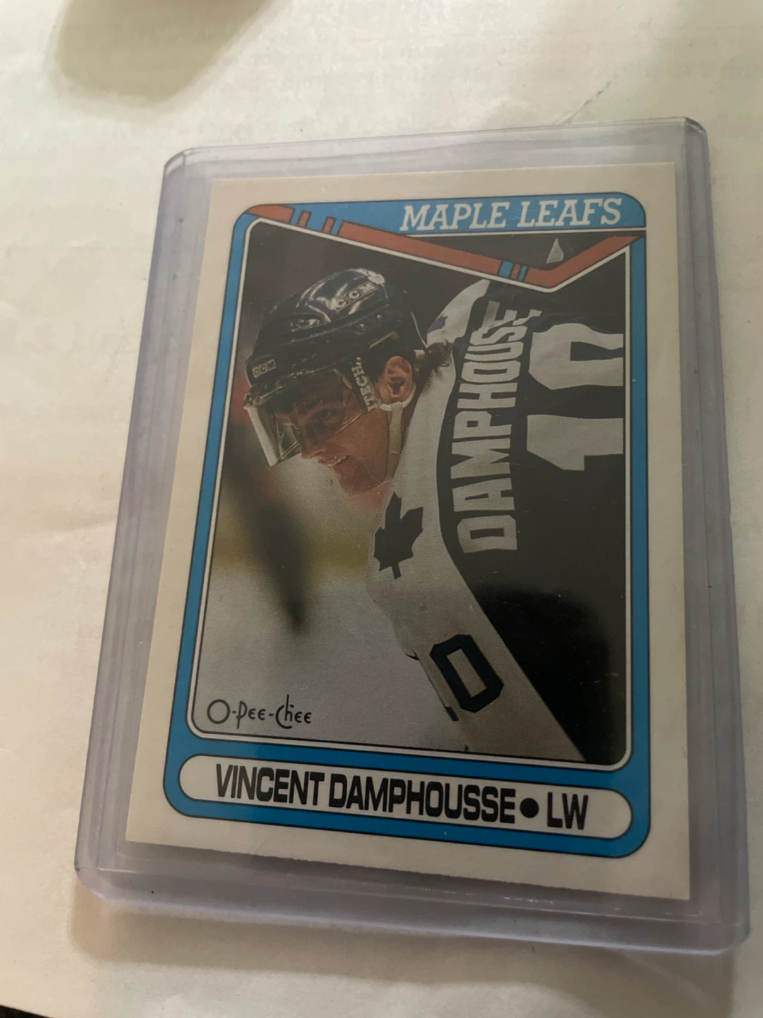 1990 O-Pee-Chee Vincent Damphousse Hockey Card
