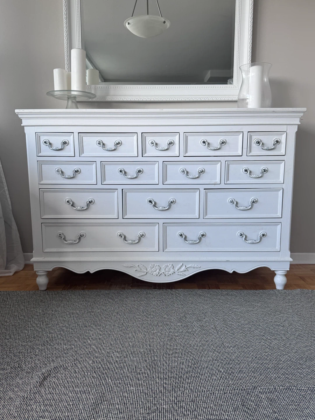 White Dresser with 12 Drawers