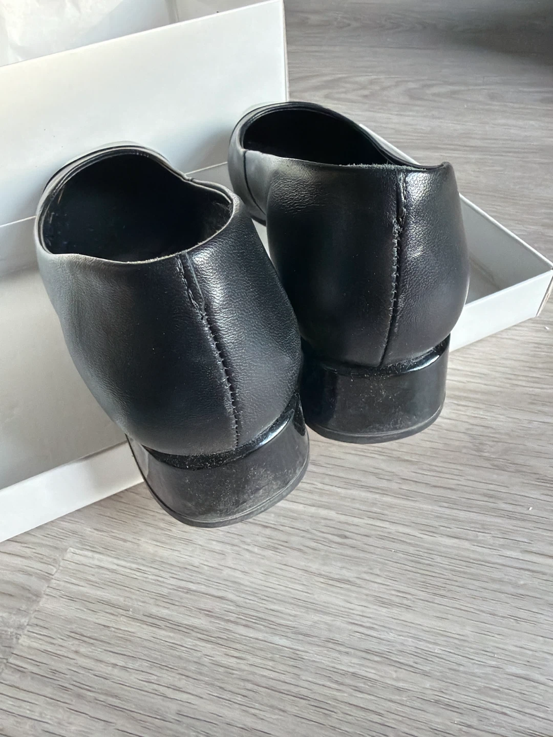 Browns black leather block heel pumps size 36 - photo 4