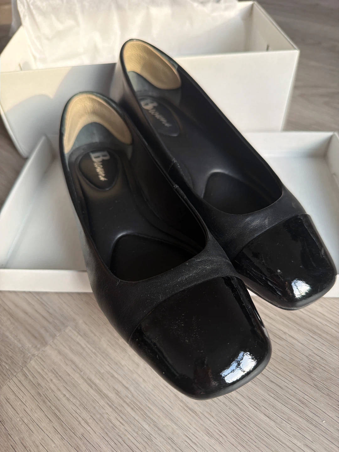 Browns black leather block heel pumps size 36 - photo 5