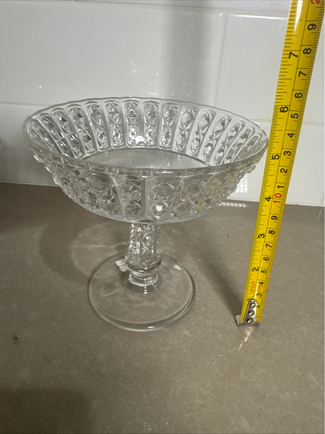 Vintage Crystal Glass Dessert Dish Set - photo 5