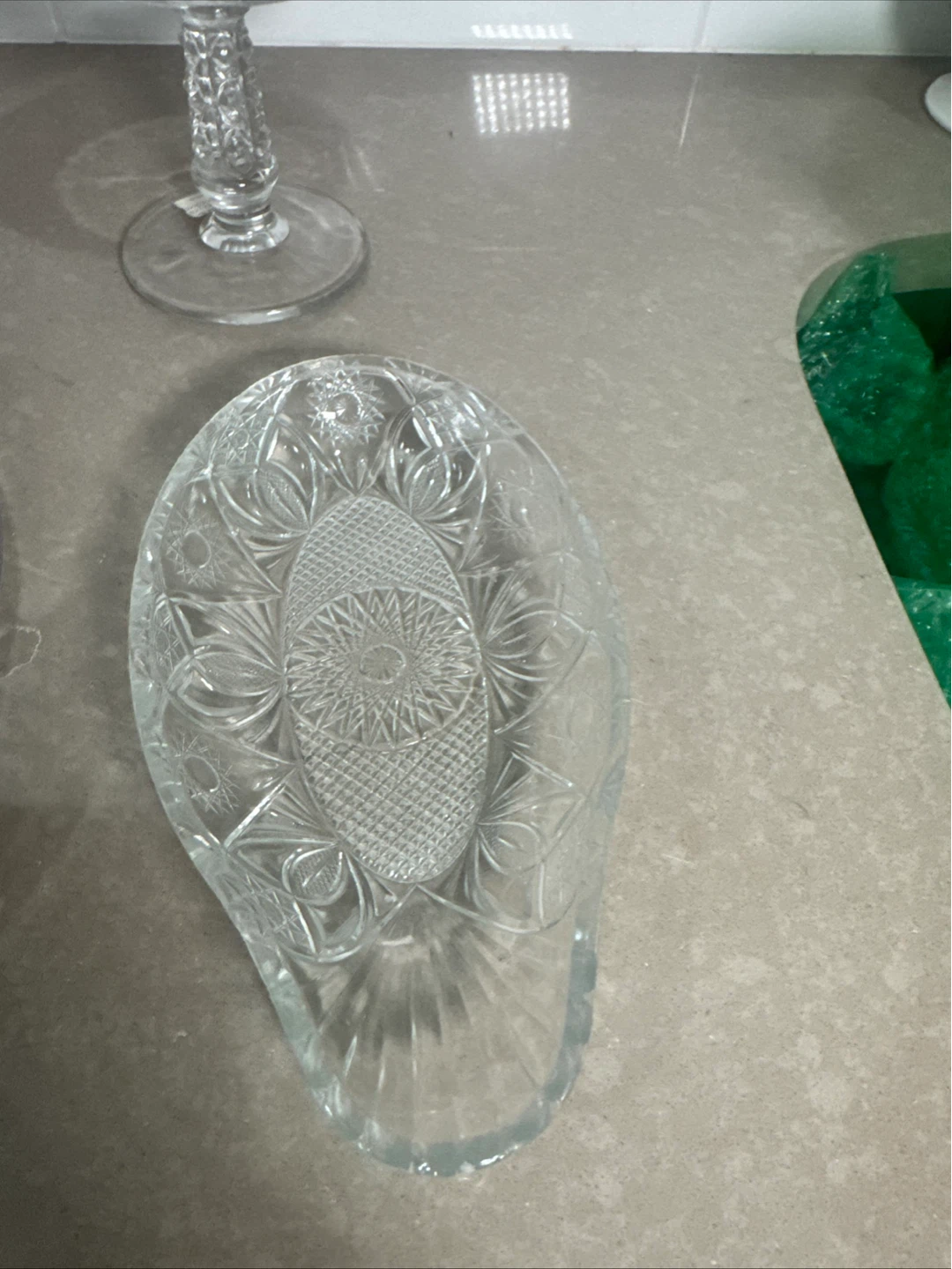 Vintage Crystal Glass Dessert Dish Set - photo 4
