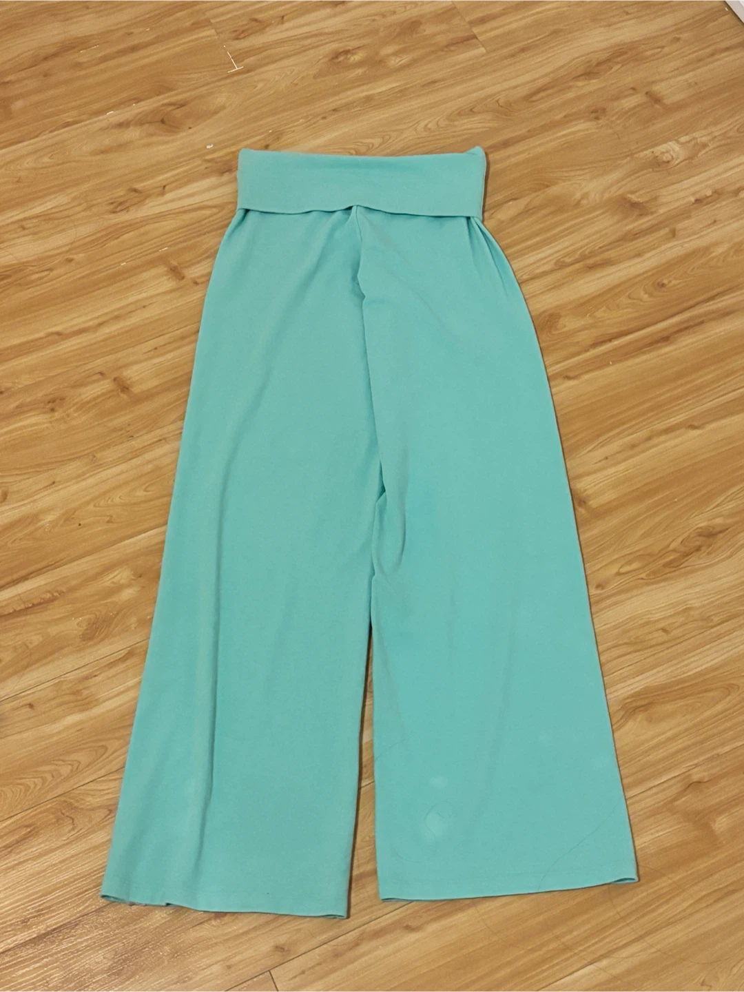 Teal Priscilla pants from Brandy Melville - photo 2