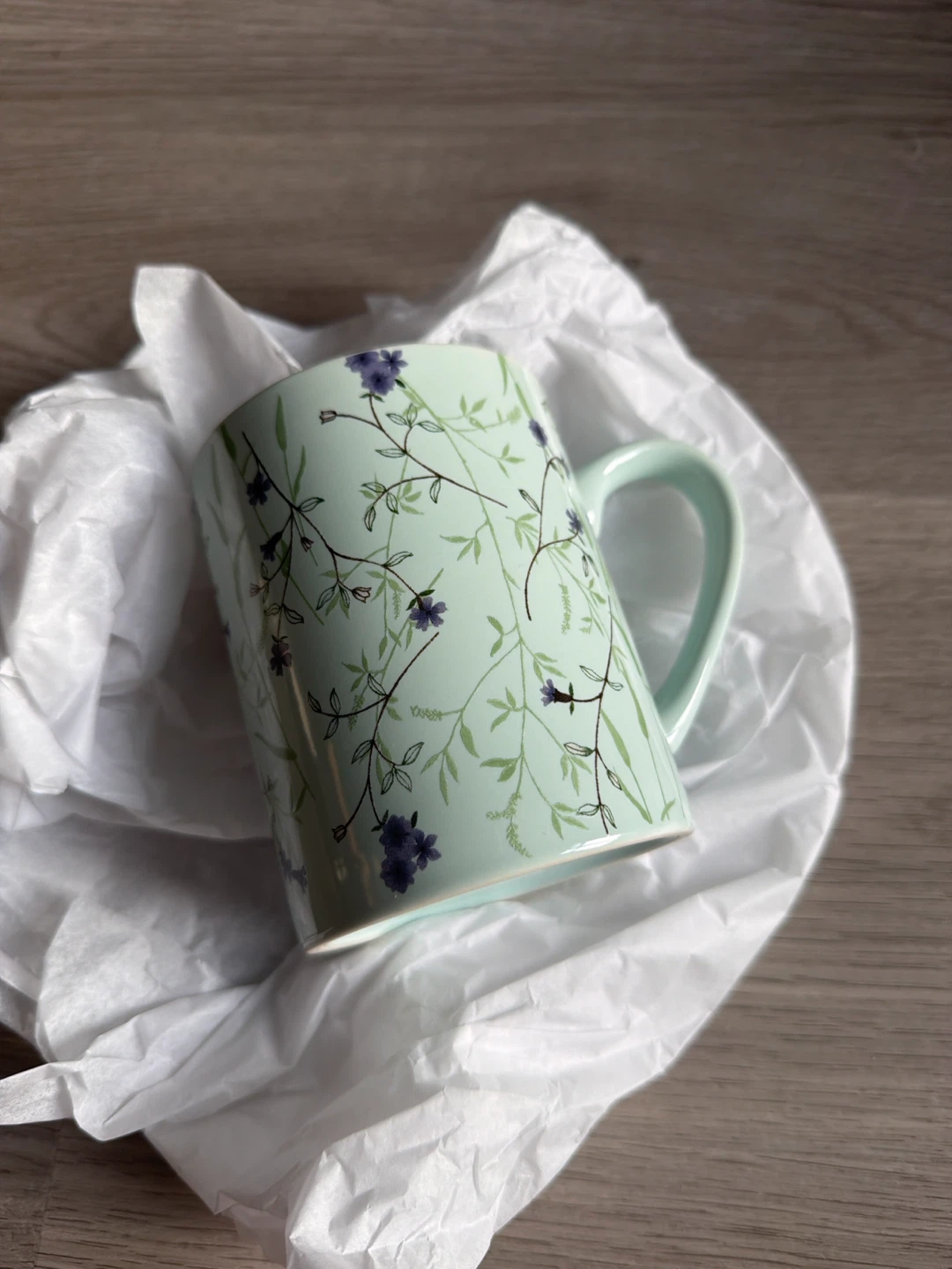Indigo Green Branches Mug