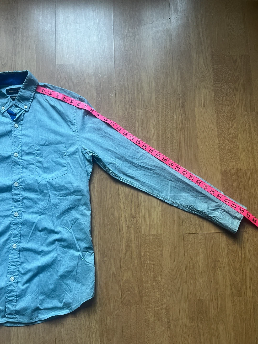 Massimo Dutti Men's Blue Button-Down Shirt - photo 5