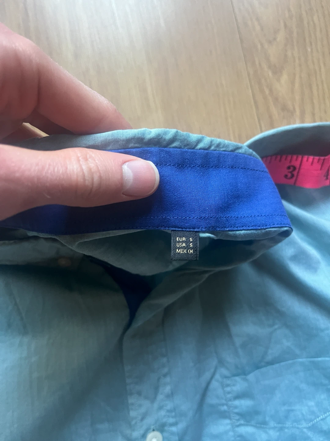 Massimo Dutti Men's Blue Button-Down Shirt - photo 4
