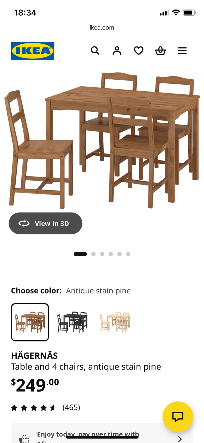 IKEA HÄGERNÄS Table and 4 Chairs - Antique Stain Pine - photo 2
