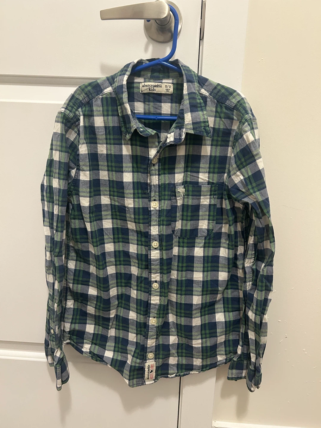 Abercrombie & Fitch Plaid Button-Up Shirt Size 11/12