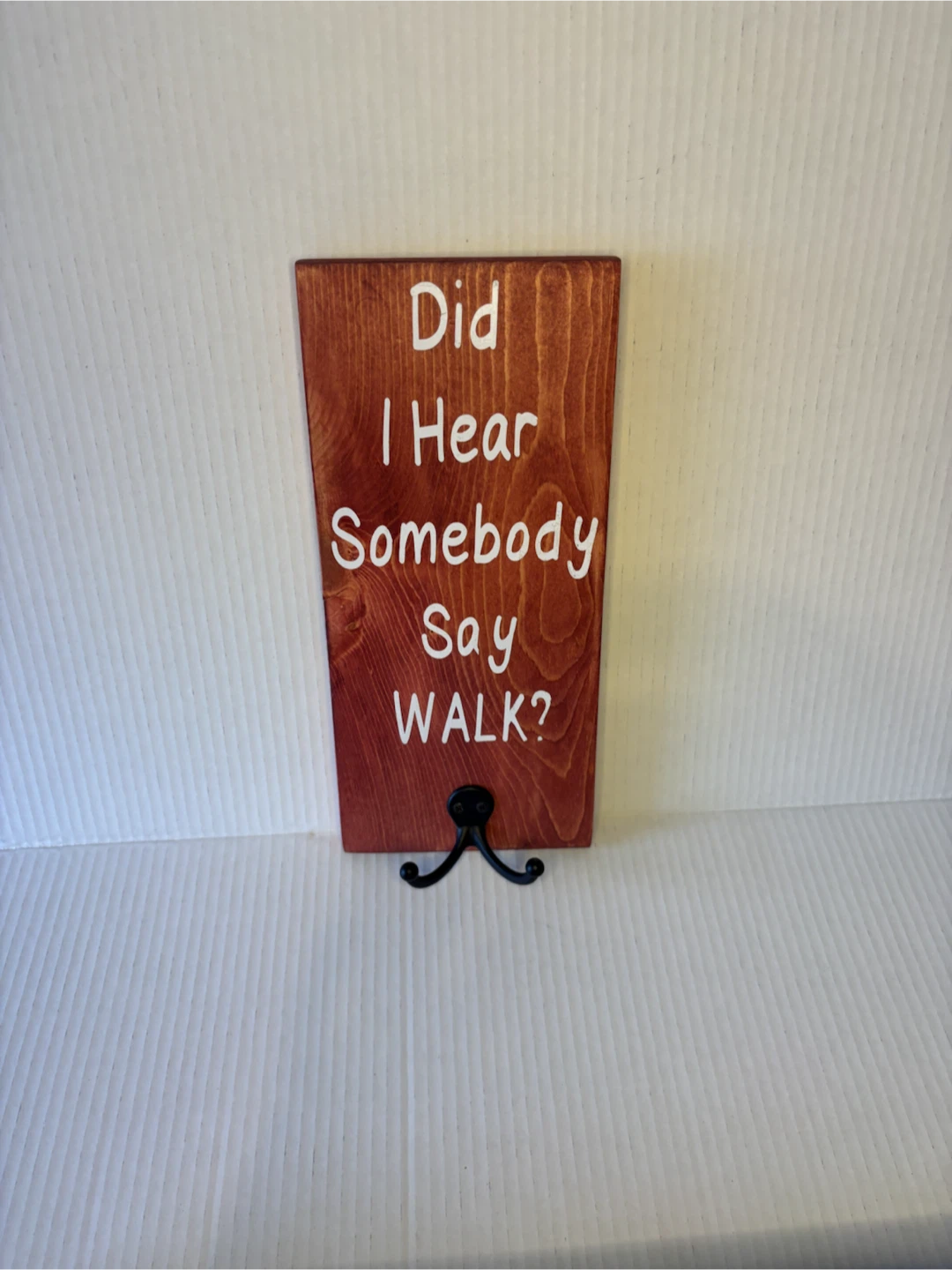 Wooden Dog Sign with Hooks